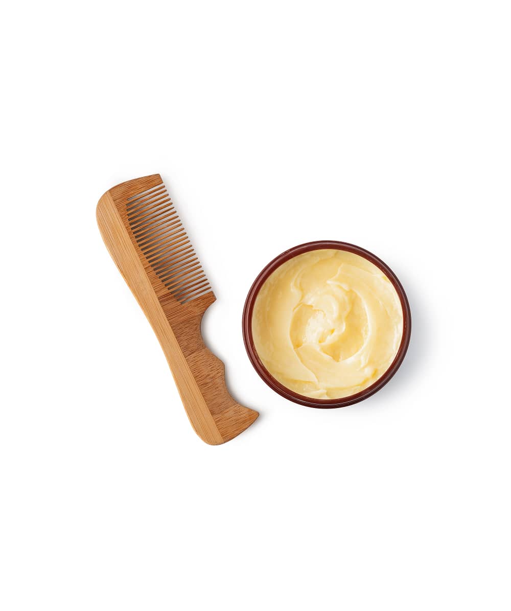 Beard balm and bamboo comb set