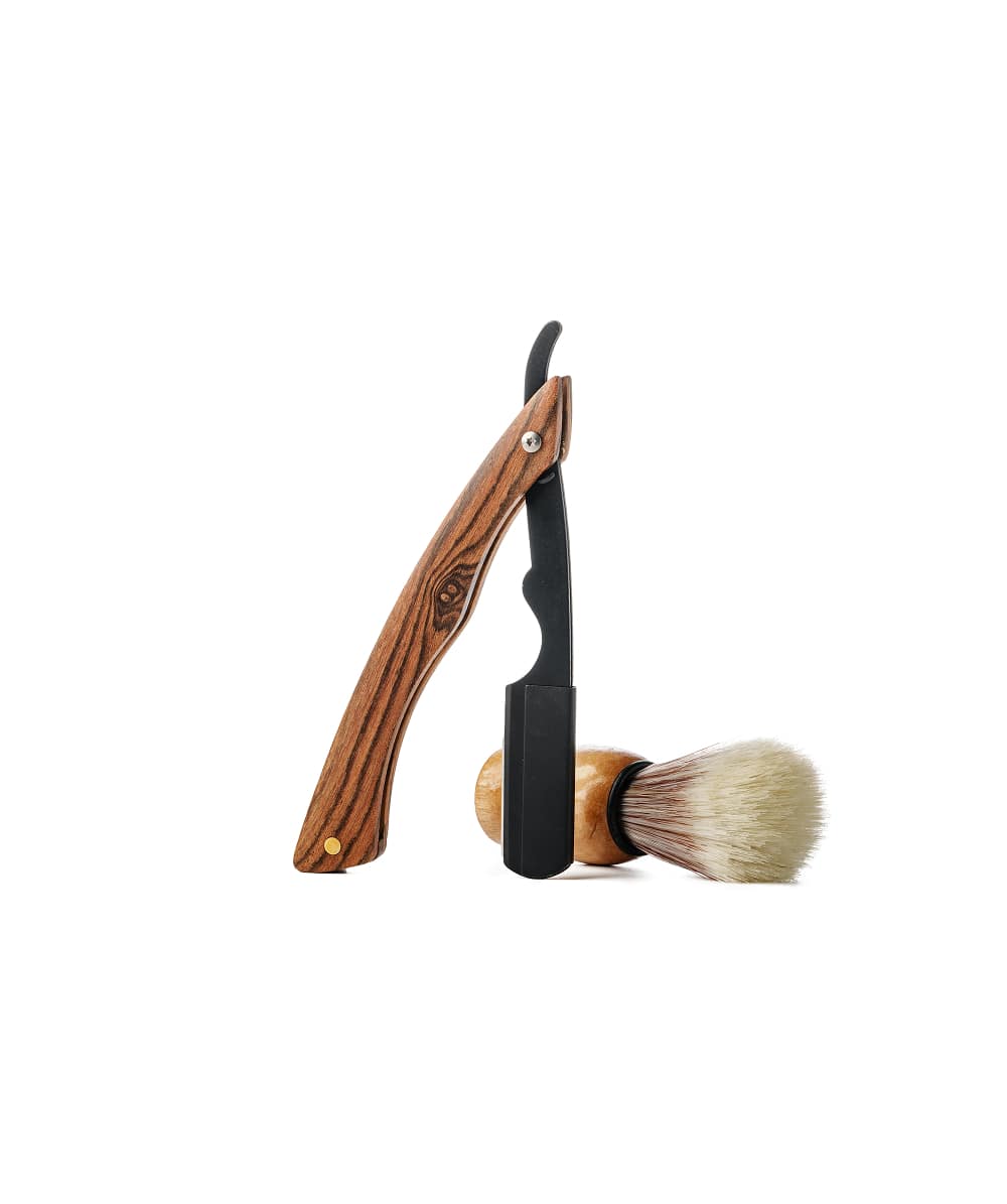 Classic straight razor and brush set - Image 4
